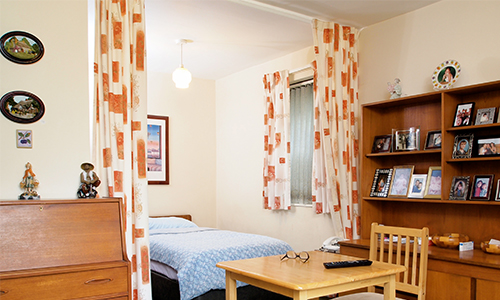 Sheltered accommodation. Thomas horsely house bedroom